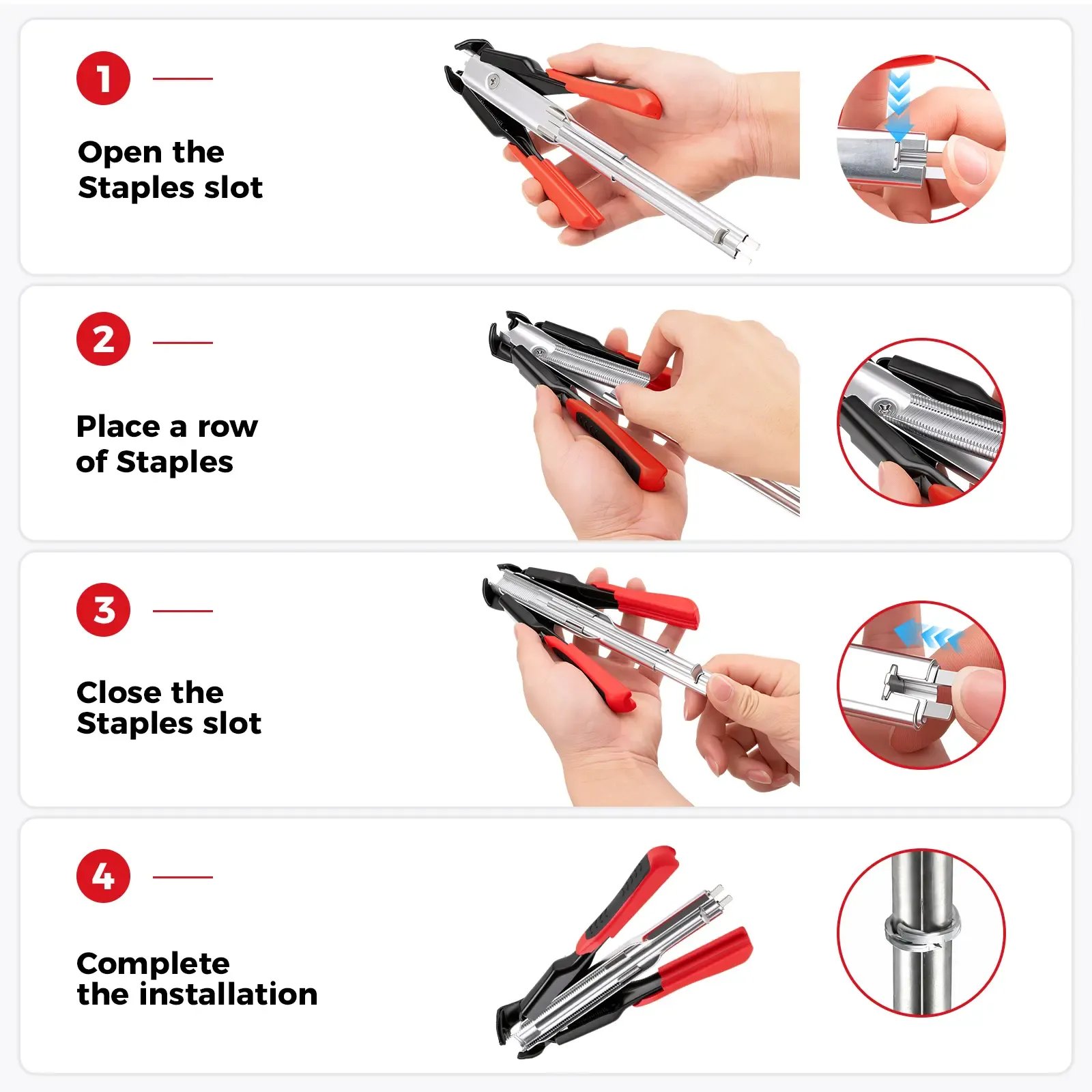 How to load and use spring-loaded hog ring pliers