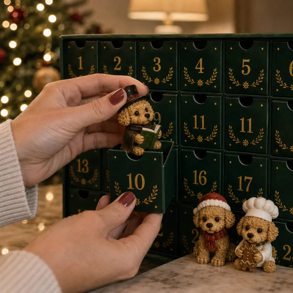 Teddy dog Christmas advent calendar collection