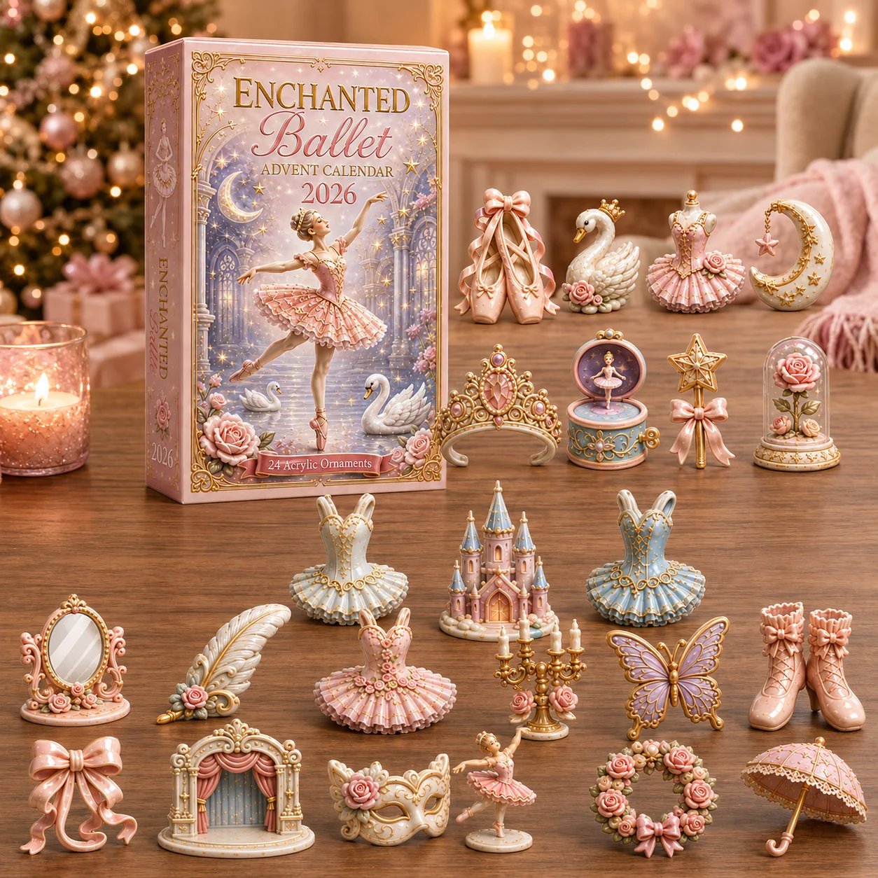 Ballet Advent Calendar collection with unique acrylic charms Ballet Advent Calendar collection with unique acrylic charms