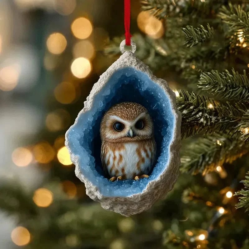 🎄 Woodland Geode Animal Ornaments | 10 Christmas Designs product view 1