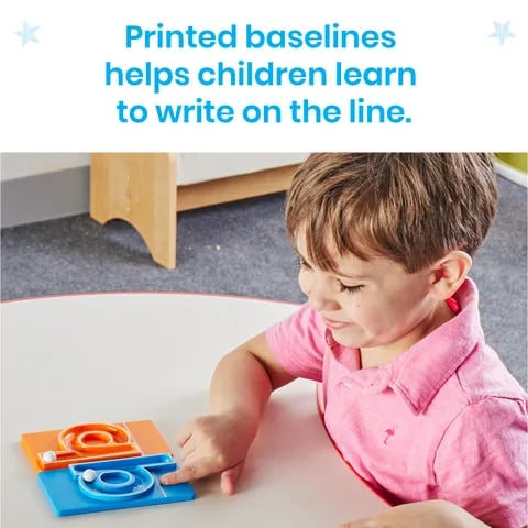 Lowercase letter tray set for handwriting readiness and fine motor practice