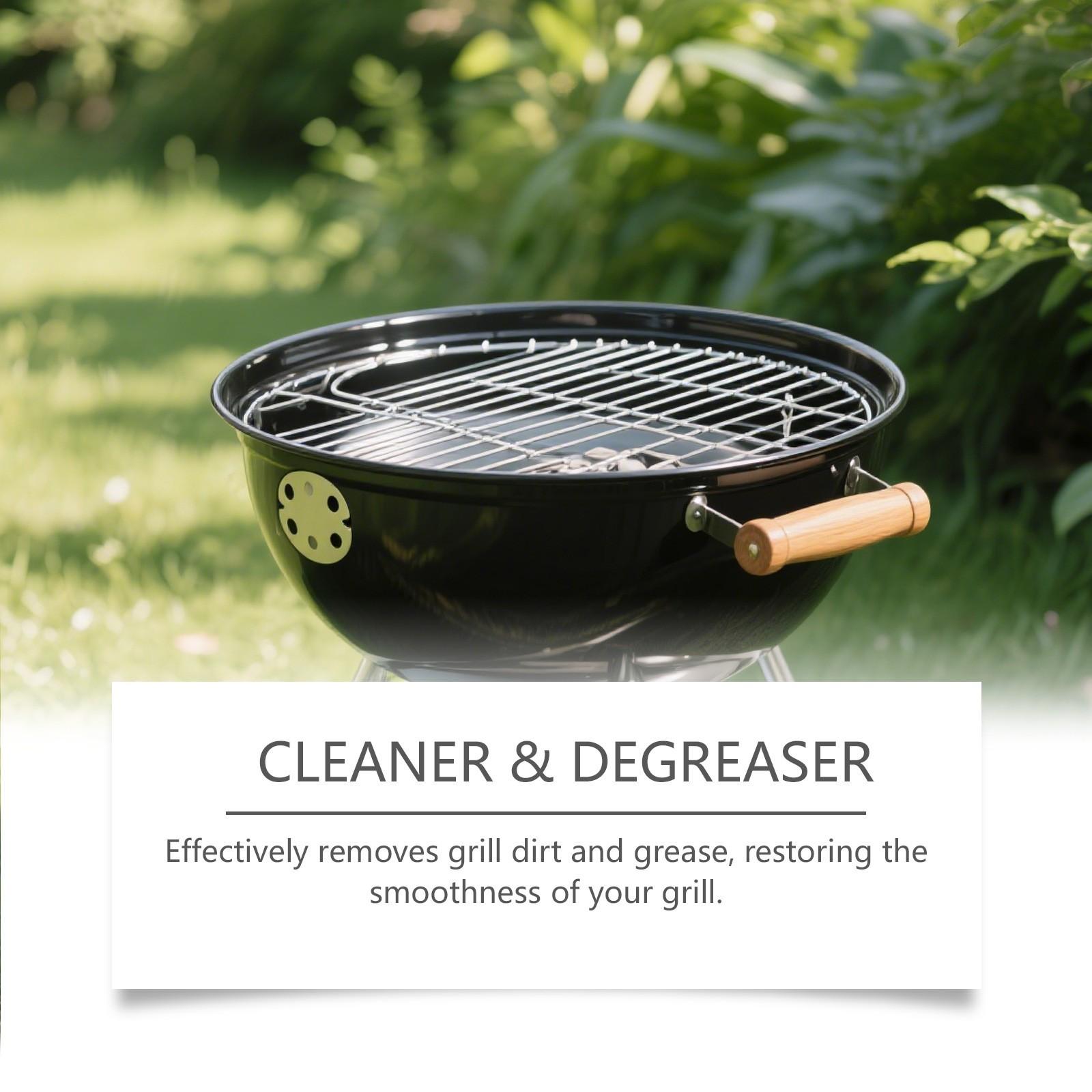 120ML BBQ Non-toxic, Heavy Duty, No Residue Grill Cleaner Degreaser Spray, All-Purpose Smoky Stain & Grease Remover, Fast-Acting Deep Cleaning Formula