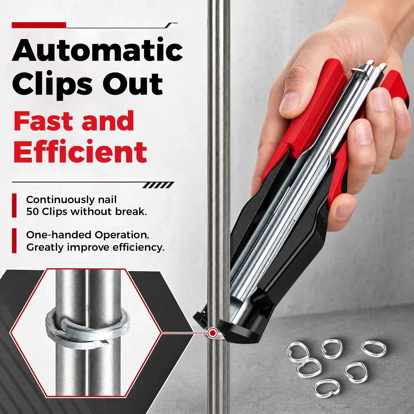 Strip-fed C-clip advancement mechanism