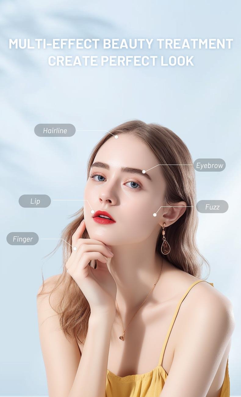 Facial trimmer accessory and detail view