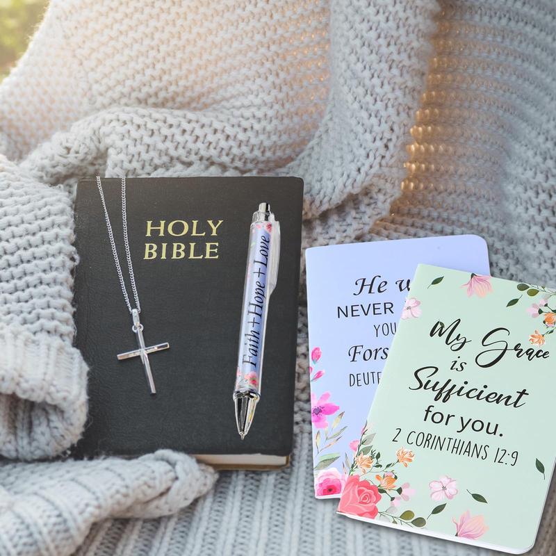 24Pcs Christian Gifts with 12 Motivational Quote Pens and 12 Bible Journal Christian Writing Pens Inspirational Ballpoint Pens Religious Notebooks with Bible Verse Bible Supplies, Gifts for Women Student Teacher, First Holy Communion Gift, Mother's Day 24Pcs Christian Gifts with 12 Motivational Quote Pens and 12 Bible Journal Christian Writing Pens Inspirational Ballpoint Pens Religious Notebooks with Bible Verse Bible Supplies, Gifts for Women Student Teacher, First Holy Communion Gift, Mother's Day