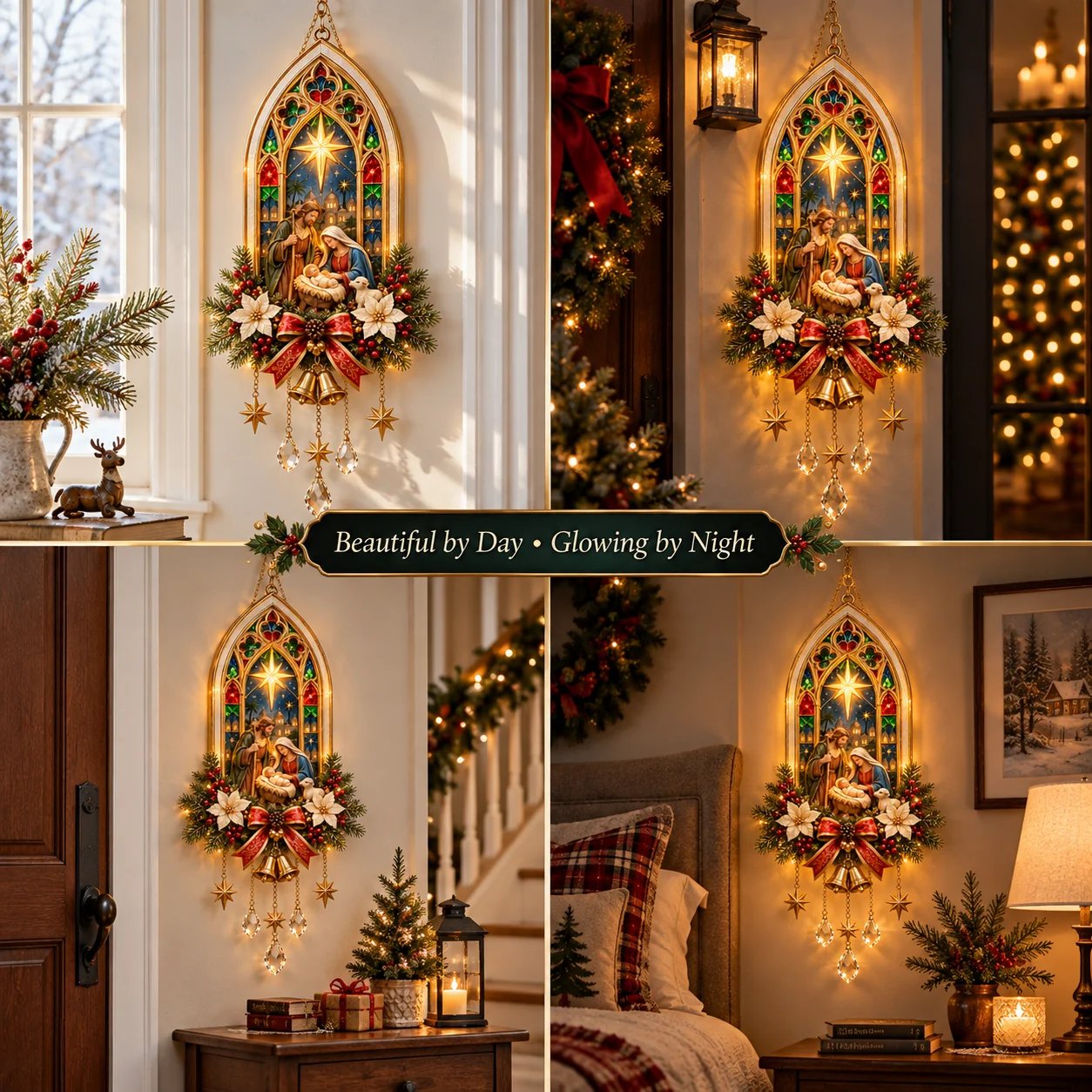 Bethlehem Star of Faith day and night display