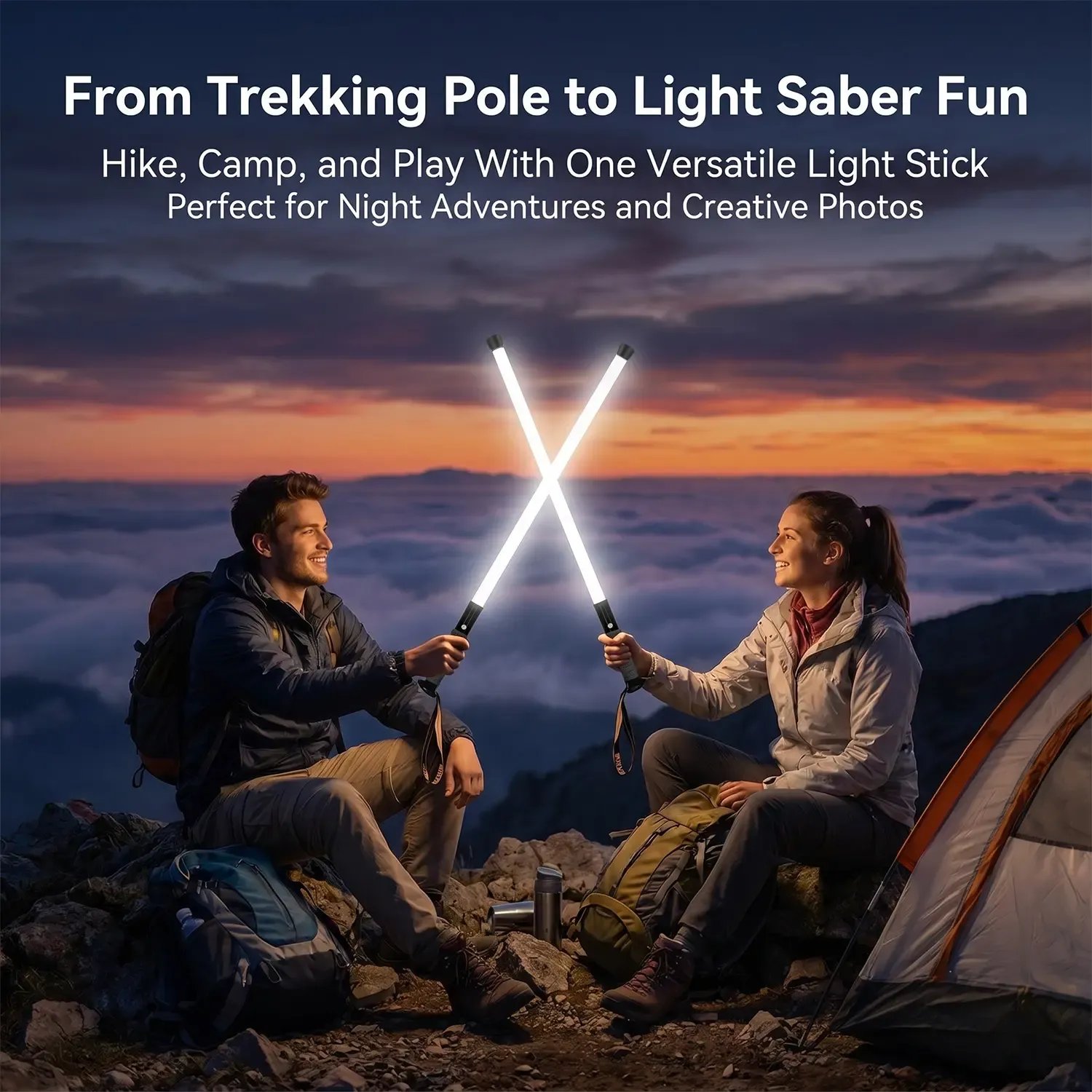 Sci-fi LED trekking pole design