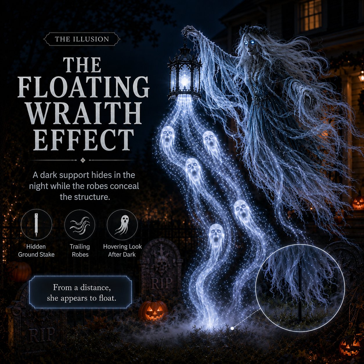 Gothic soul lantern on Wailing Wraith decoration