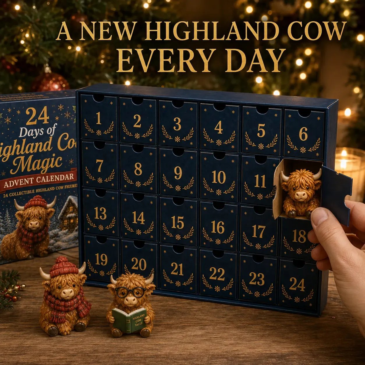 Highland Cow Advent Calendar product presentation