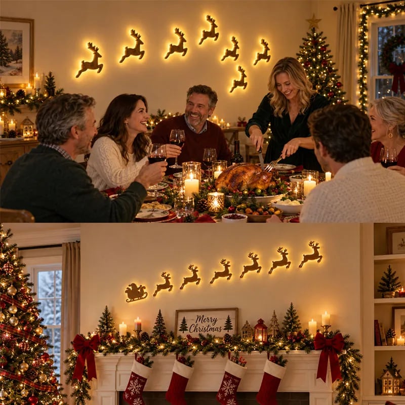 Christmas reindeer wall light design