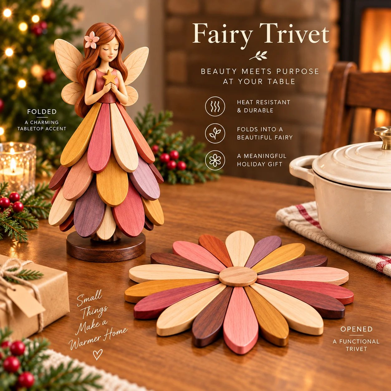 Fairy Bloom Folding Fairy Trivet