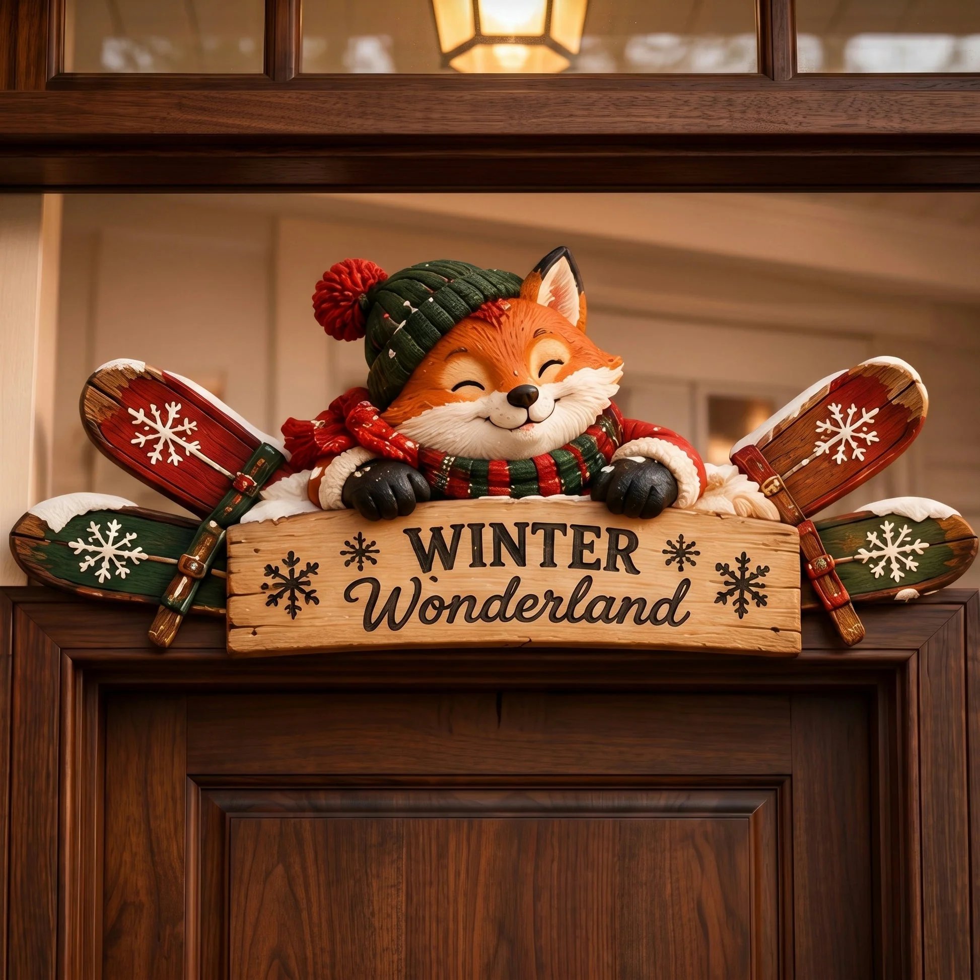 🏔️ Rustic Winter Door Frame Decor | 6 Cabin Characters product view 2