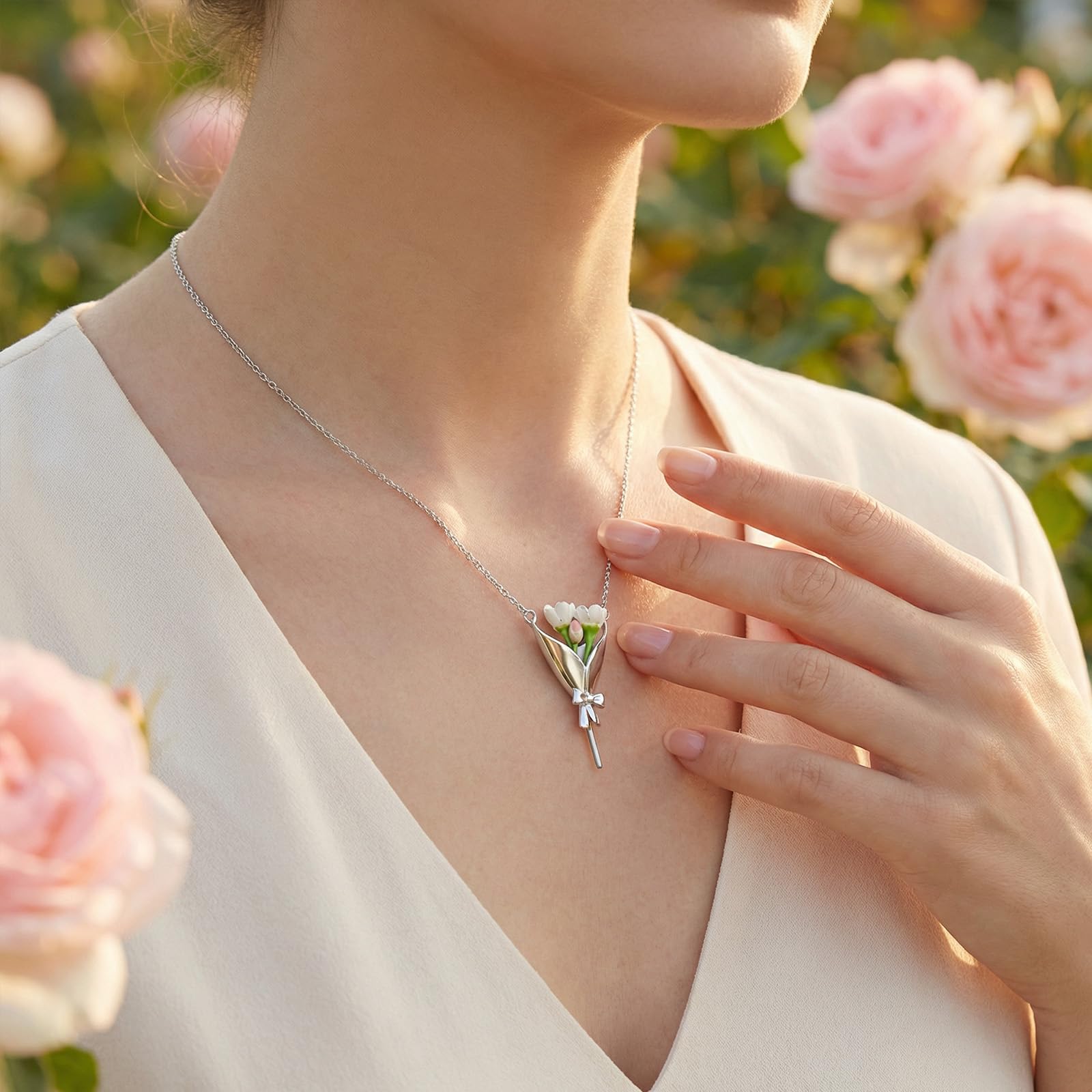 Personalized Flower Necklace