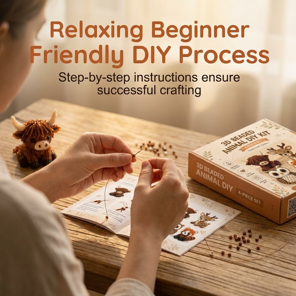 Beginner friendly 3D beaded animal craft process