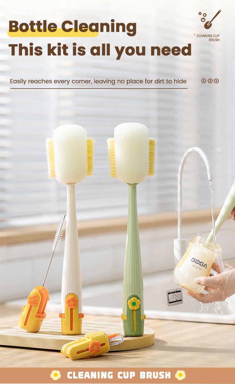 5-in-1 Bottle Cleaning Brush (Multifunctional) – For Cup Lid Cleaning & Home Kitchen Tasks