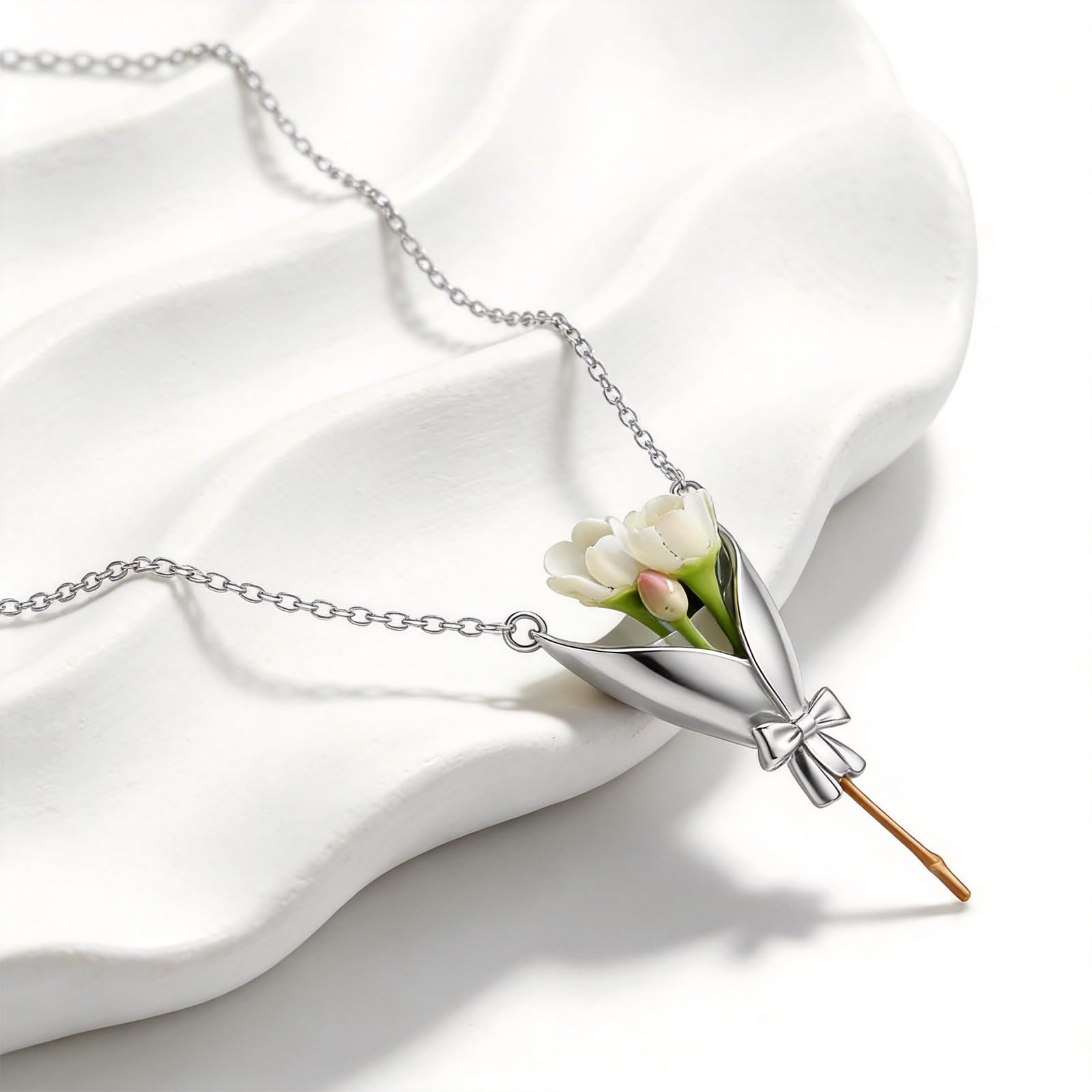 Flower Holder Necklace Design