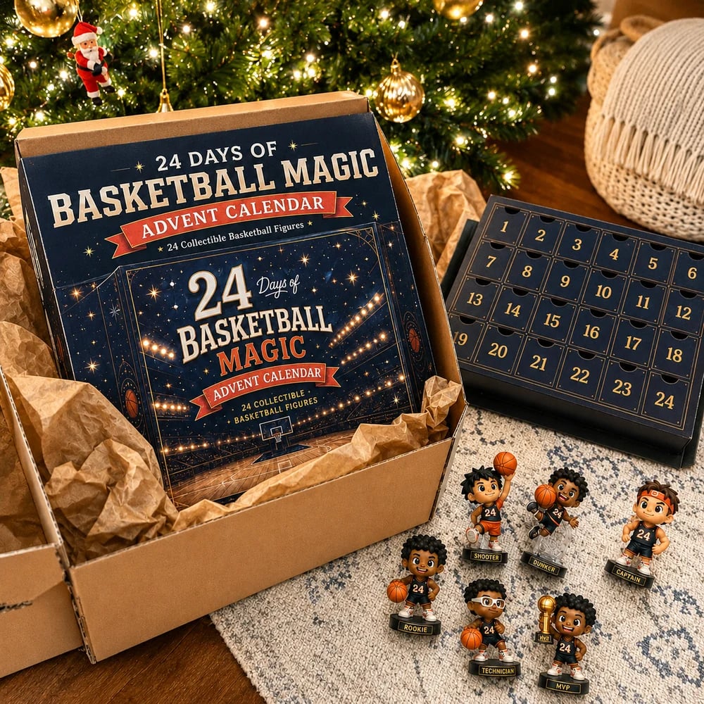 Basketball Advent calendar shipping-box unboxing