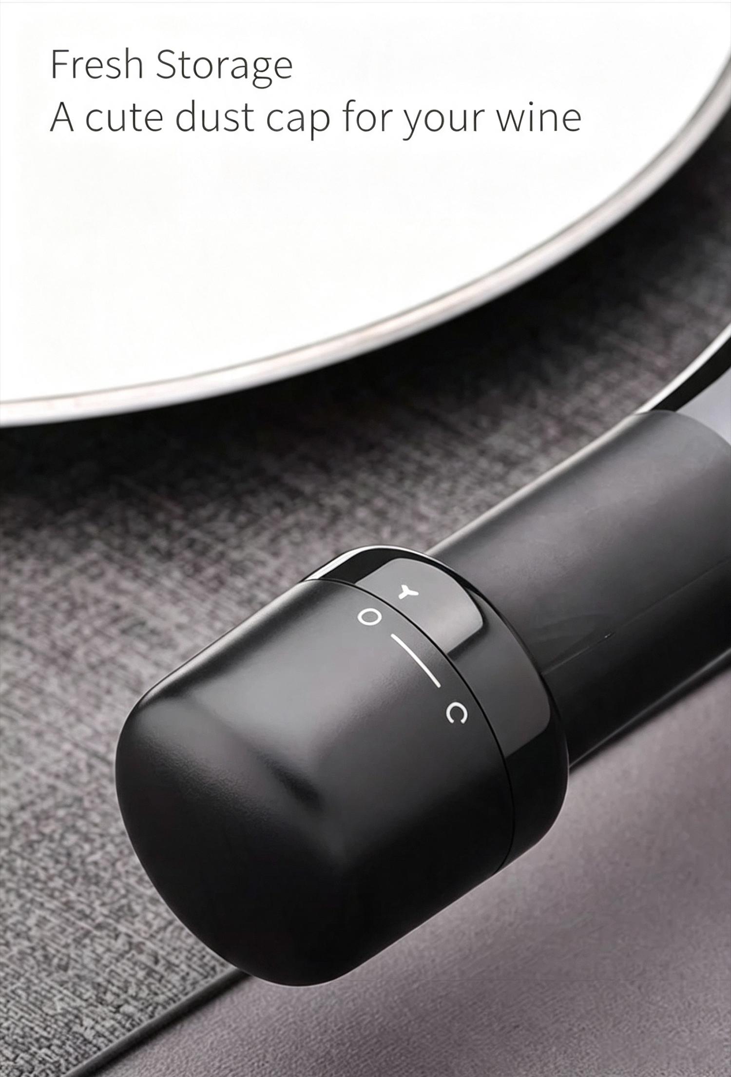 Vacuum wine stopper.Champagne and wine, red wine and liquor, sealing device with built-in vacuum function, leakproof and reusable wine stopper with vent Vacuum wine stopper.Champagne and wine, red wine and liquor, sealing device with built-in vacuum function, leakproof and reusable wine stopper with vent