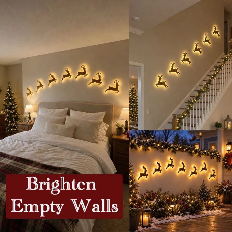 Christmas reindeer wall decoration in home