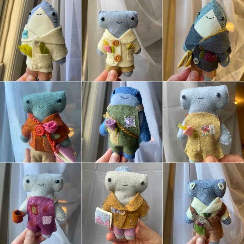 🔥LAST DAY SALE 50% OFF-🦈Handmade Felt Shark Character Dolls Collection