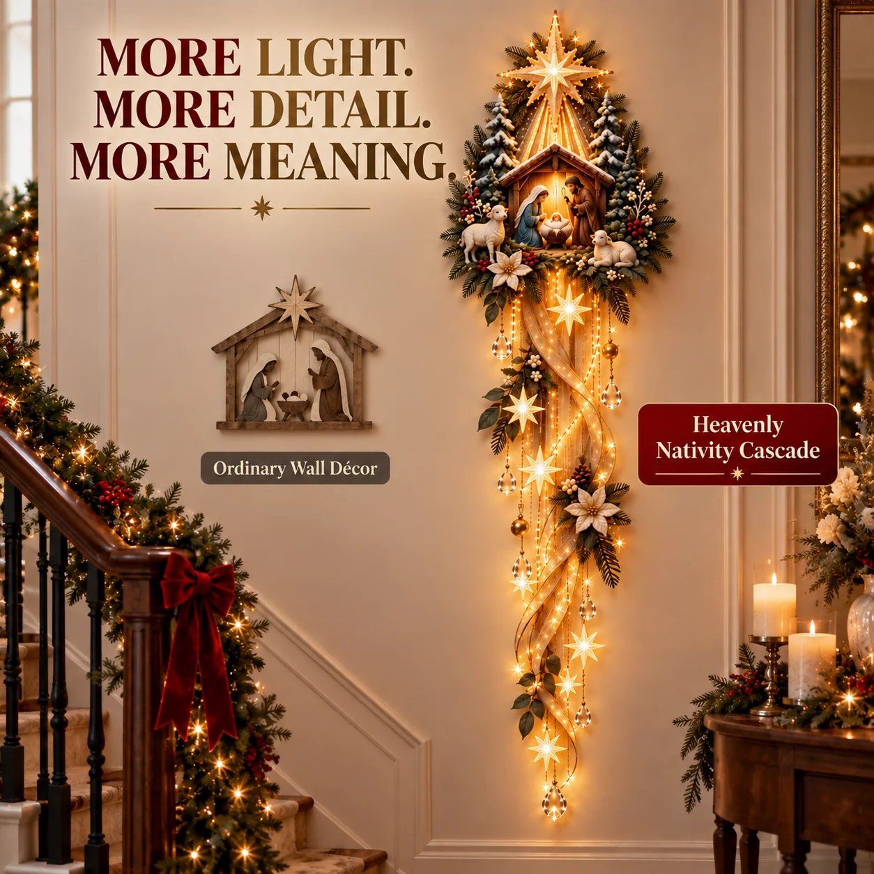 Ordinary Nativity wall decor compared with Nativity Starfall Wall Light