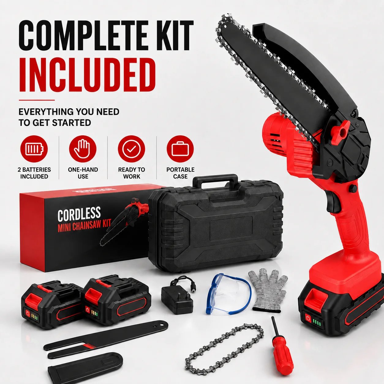 Mini chainsaw uses for branches firewood garden and DIY