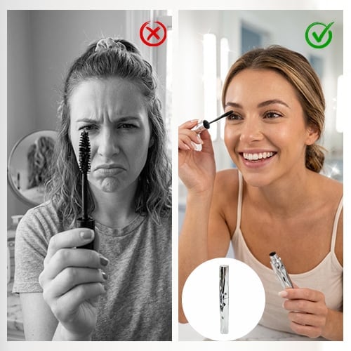 Easy-clean hygienic metal mascara applicator