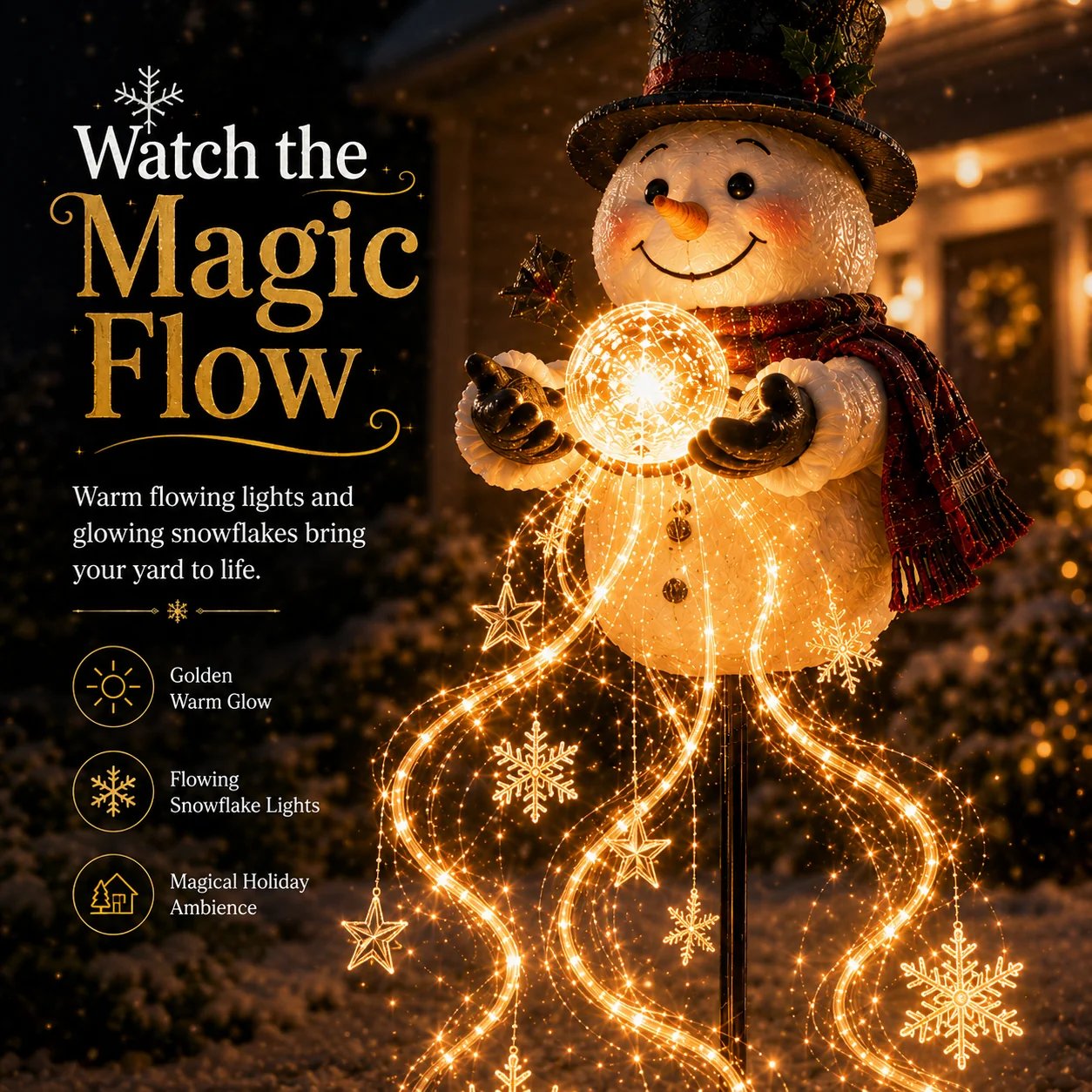 Snowman Christmas outdoor garden decoration