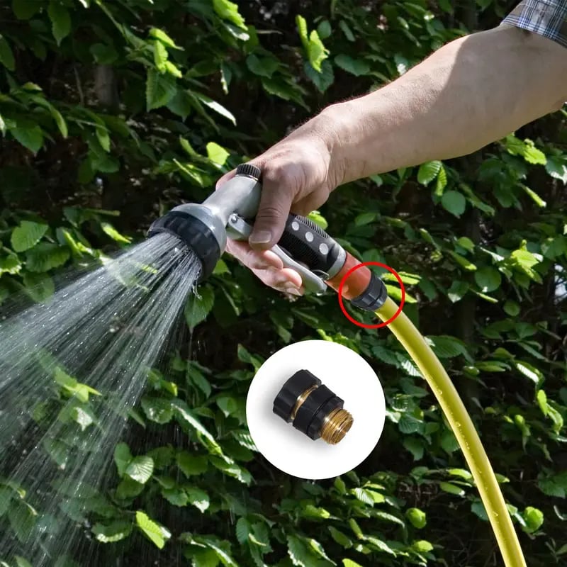 Product Introduction of Hourleey Garden Hose Quick Connector, 3/4 Inch Male and Female Garden Hose Fitting Quick Connector Rubber Washers Leak Proof Durable Aluminum 8