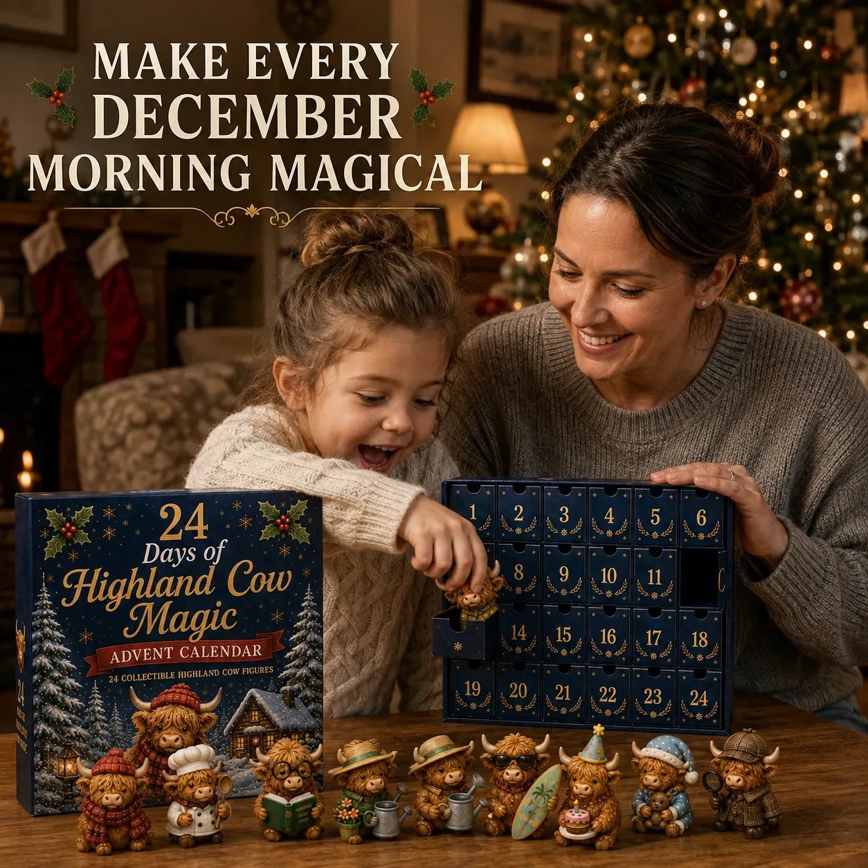Highland Cow Advent Calendar product presentation