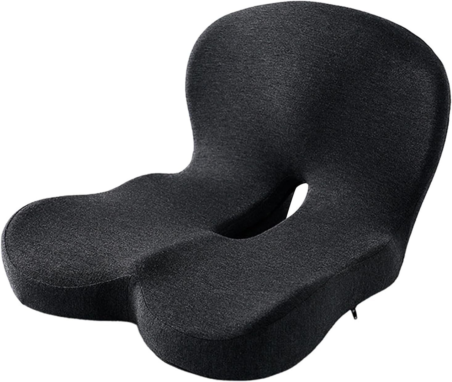 Non-Slip Memory Foam Seat Skin-Friendly Extended Zipper Easy Remove Wash Back Support Cushion