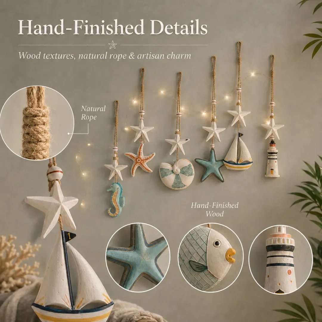 Seaside Glow hanging decoration size reference