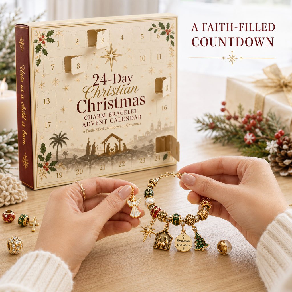 Christian Christmas charm bracelet keepsake
