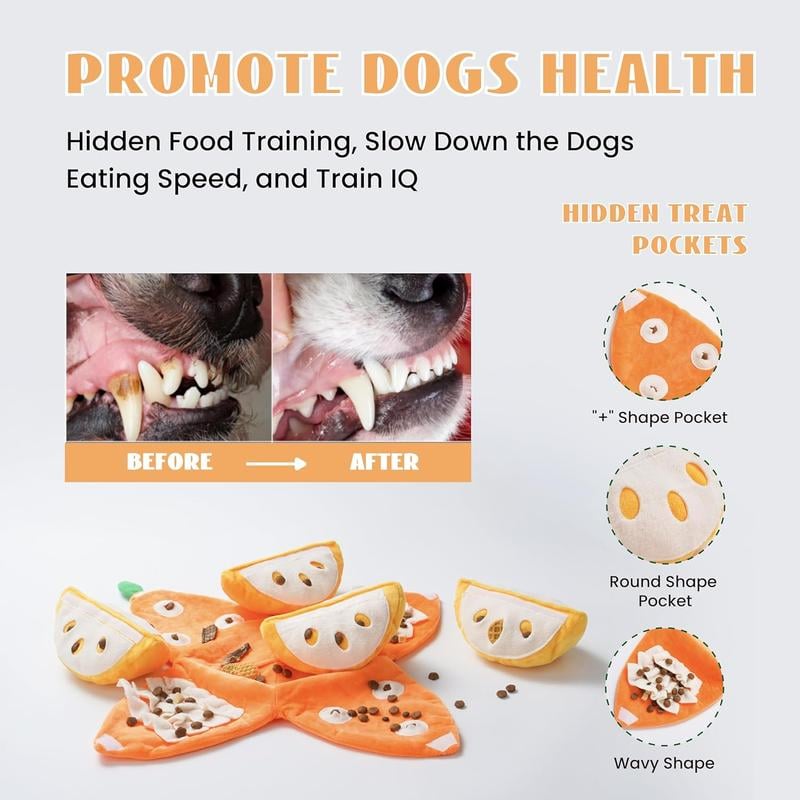 Dog teeth health and food hiding pockets