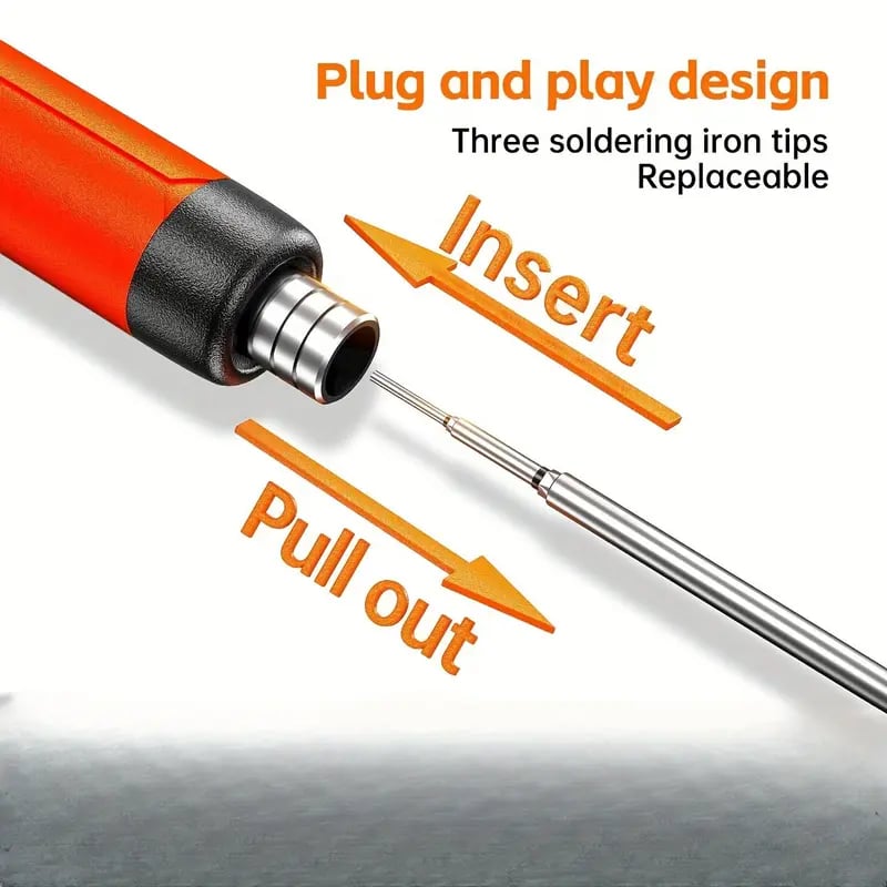Product Introduction of Portable USB Adjustable Temperature Soldering Iron Kit, 1 Set Soldering Kit with Storage Box, Electronic Soldering Tool for Home DIY, Electric, Heavy Duty, Parts, Power, Cordless, Hot, Tool Kit Set 4