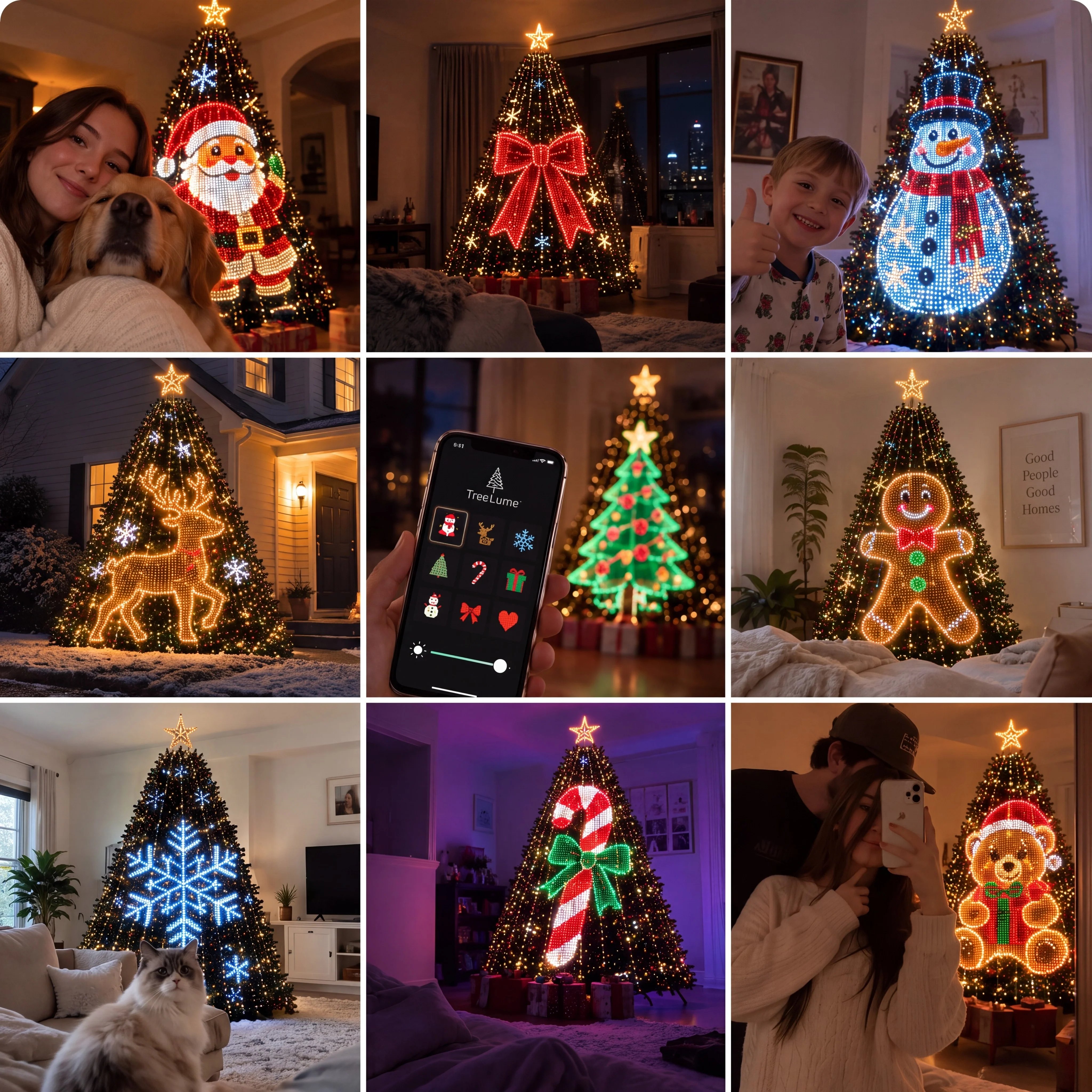 Animated LED Christmas tree effects