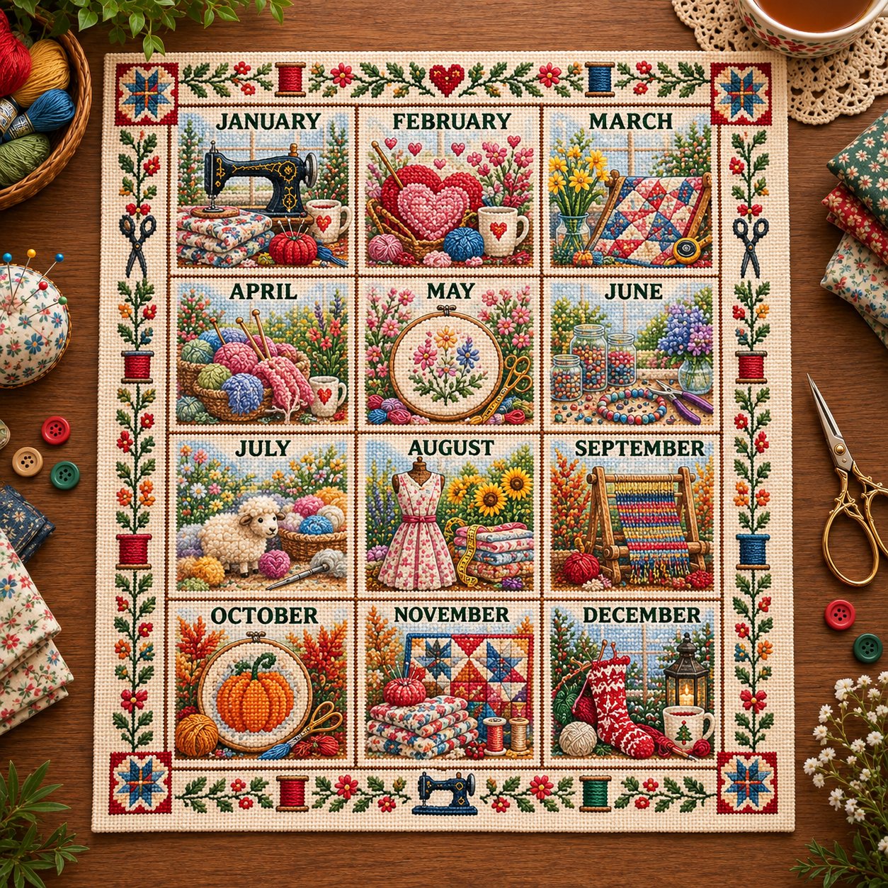 Crafting Through the Year embroidery design
