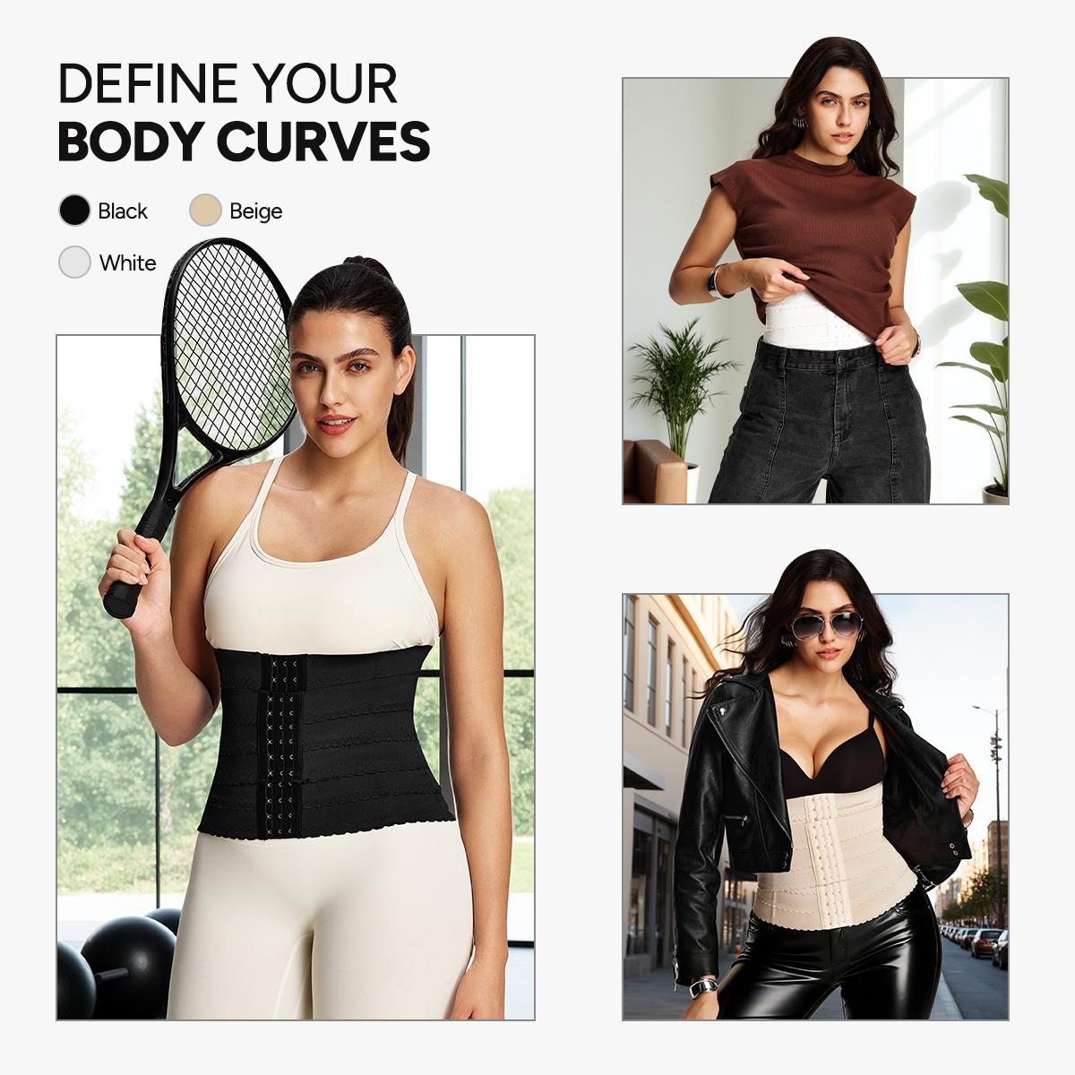 [MAX] Nebility Women's 2-Piece Sports Shapewear Set - Adjustable Waist Cincher & Breathable Sports Belt, Comfort Compression Activewear Basic Minimalist SpringStatements