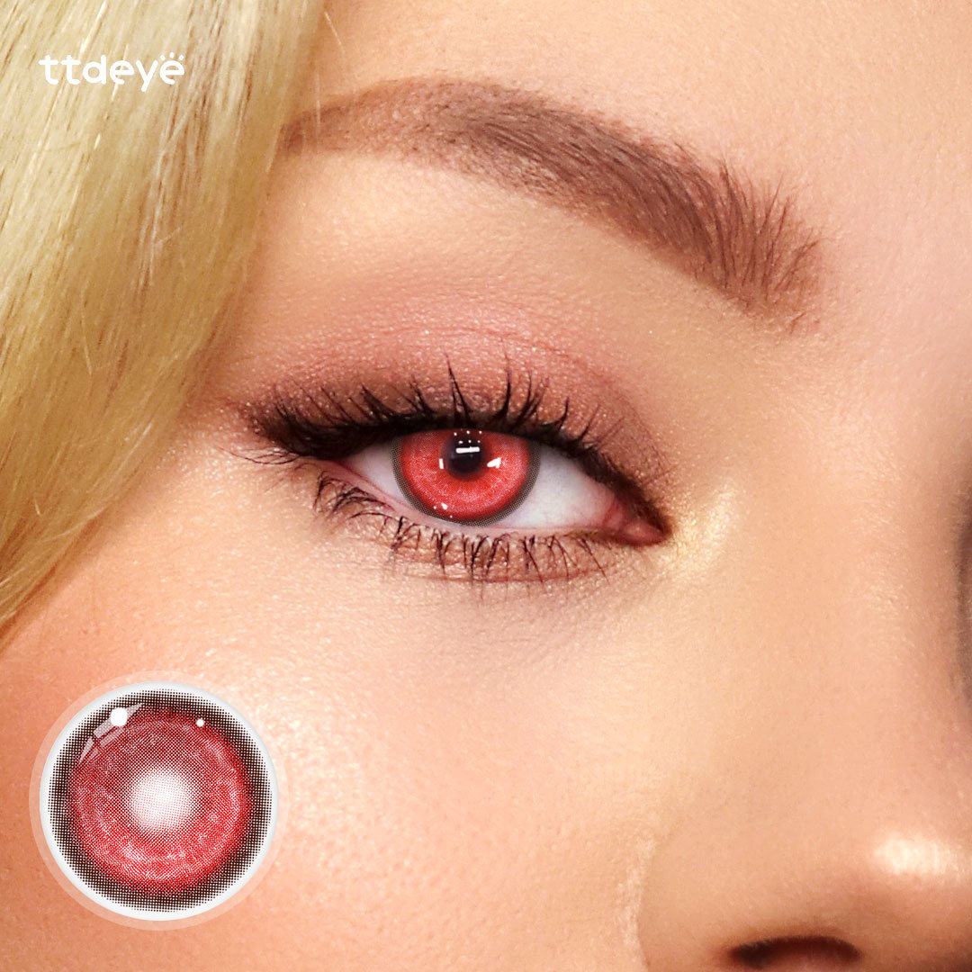 TTDeye Nebula Red Colored Contact Lenses