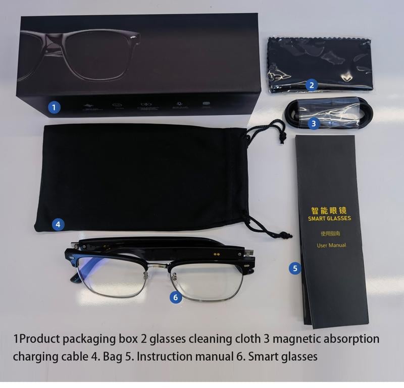 Product Introduction of E13 Smart Glasses UV Protection Anti-Blue Light , Bluetooth Compatible for Men & Women , Multifunctional Wireless Glass 39