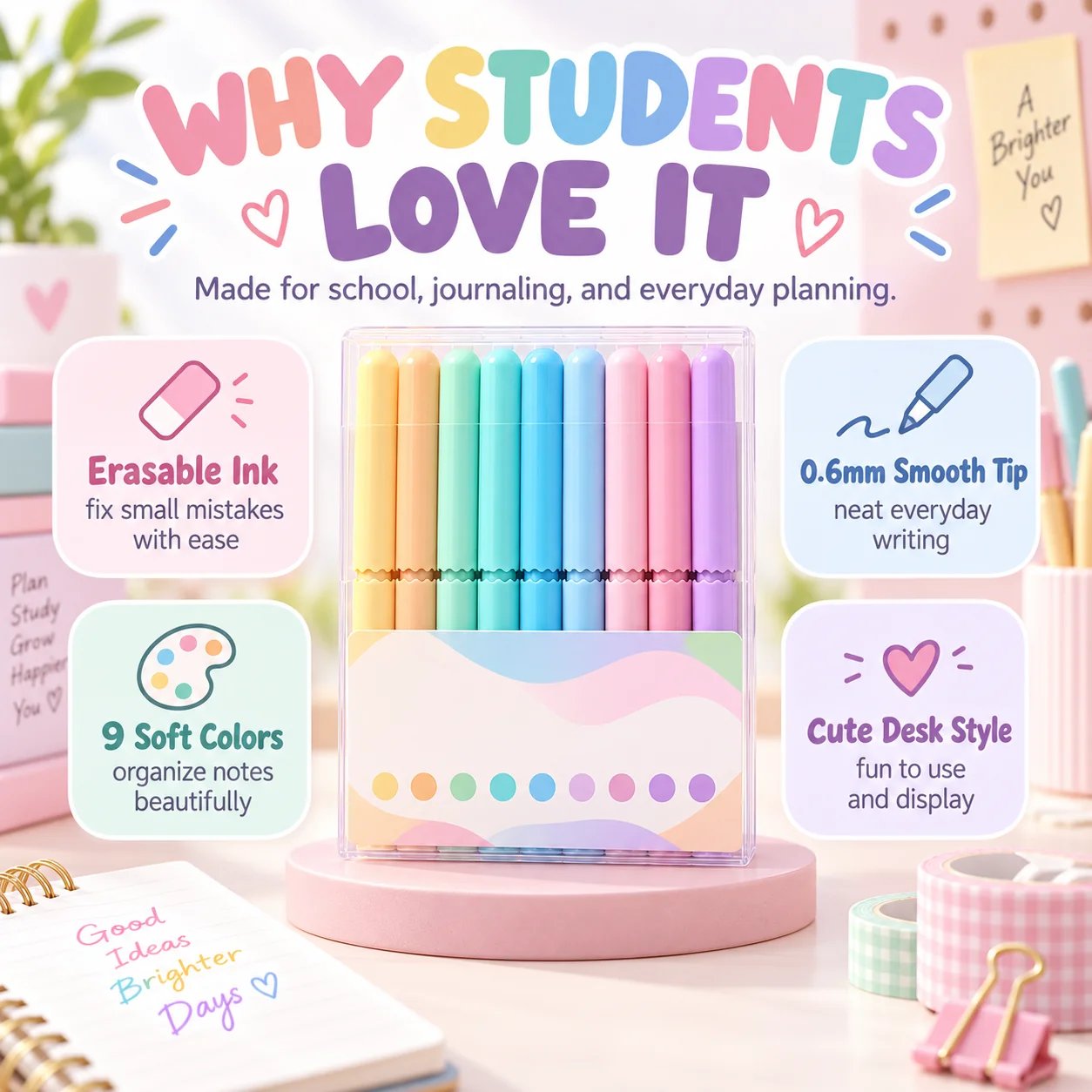 Twist out erasable gel pen