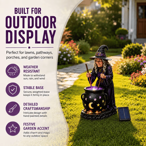 Weather resistant Halloween witch decoration