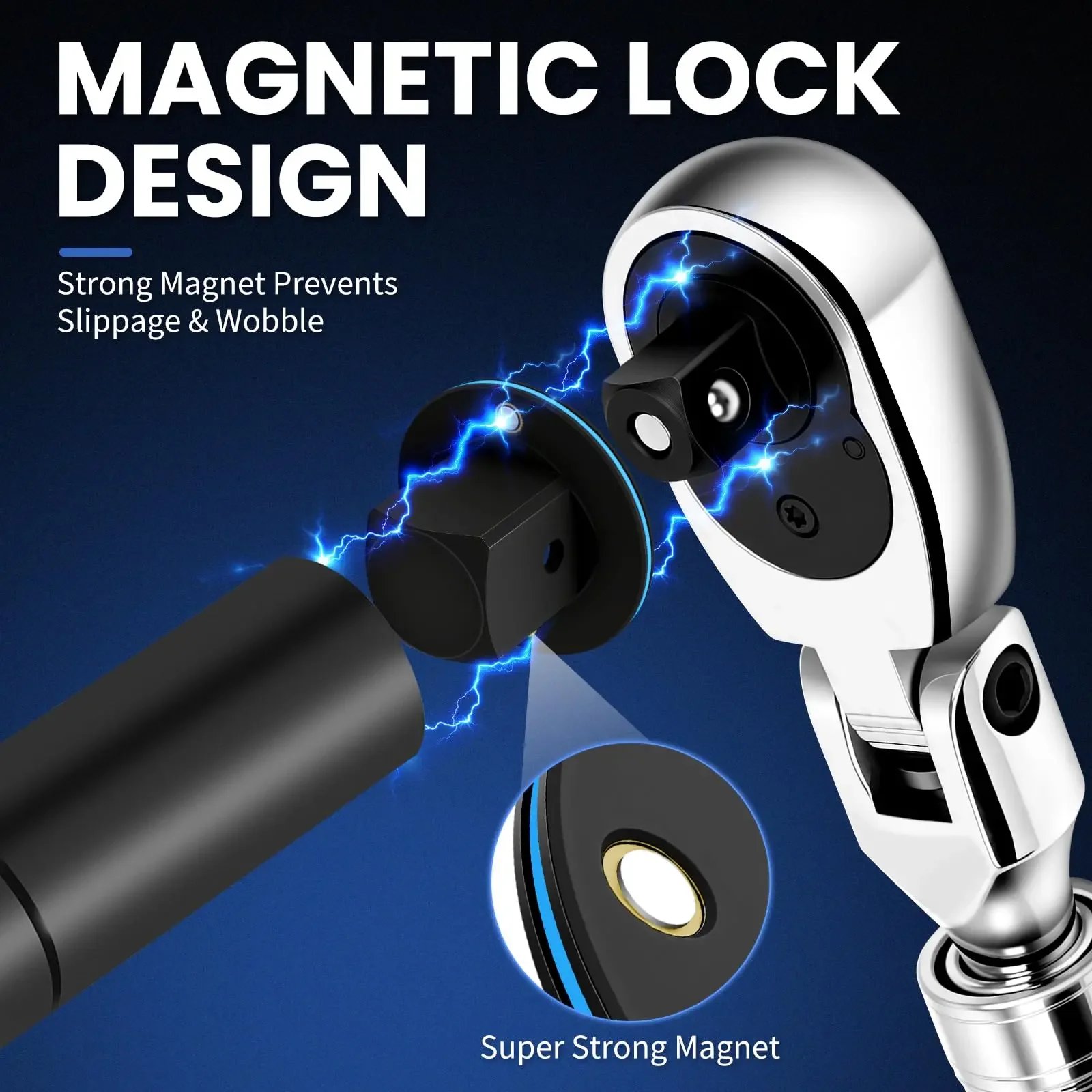 magnetic locking socket adapter design