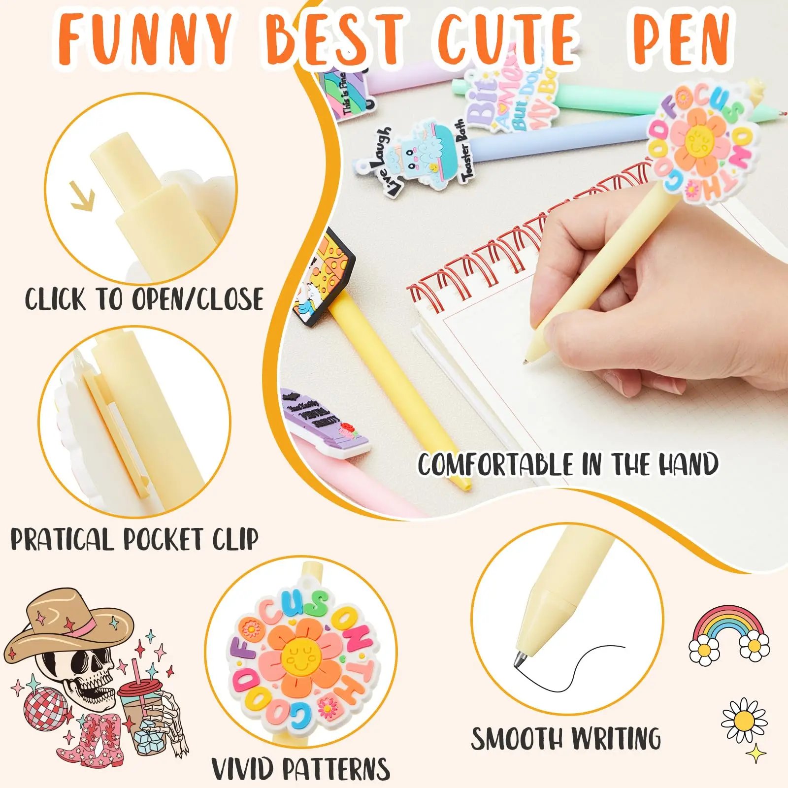 Assorted funny meme pens in multiple colors and designs Assorted funny meme pens in multiple colors and designs