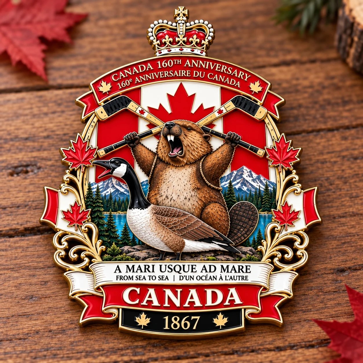 Canada tribute badge details