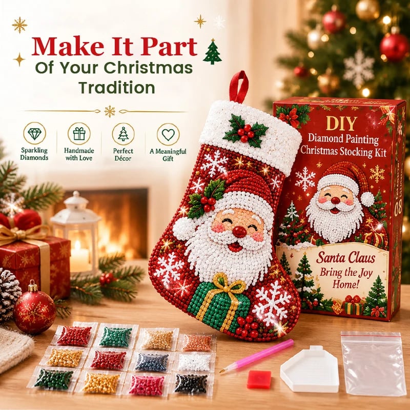 Family Christmas diamond painting activity