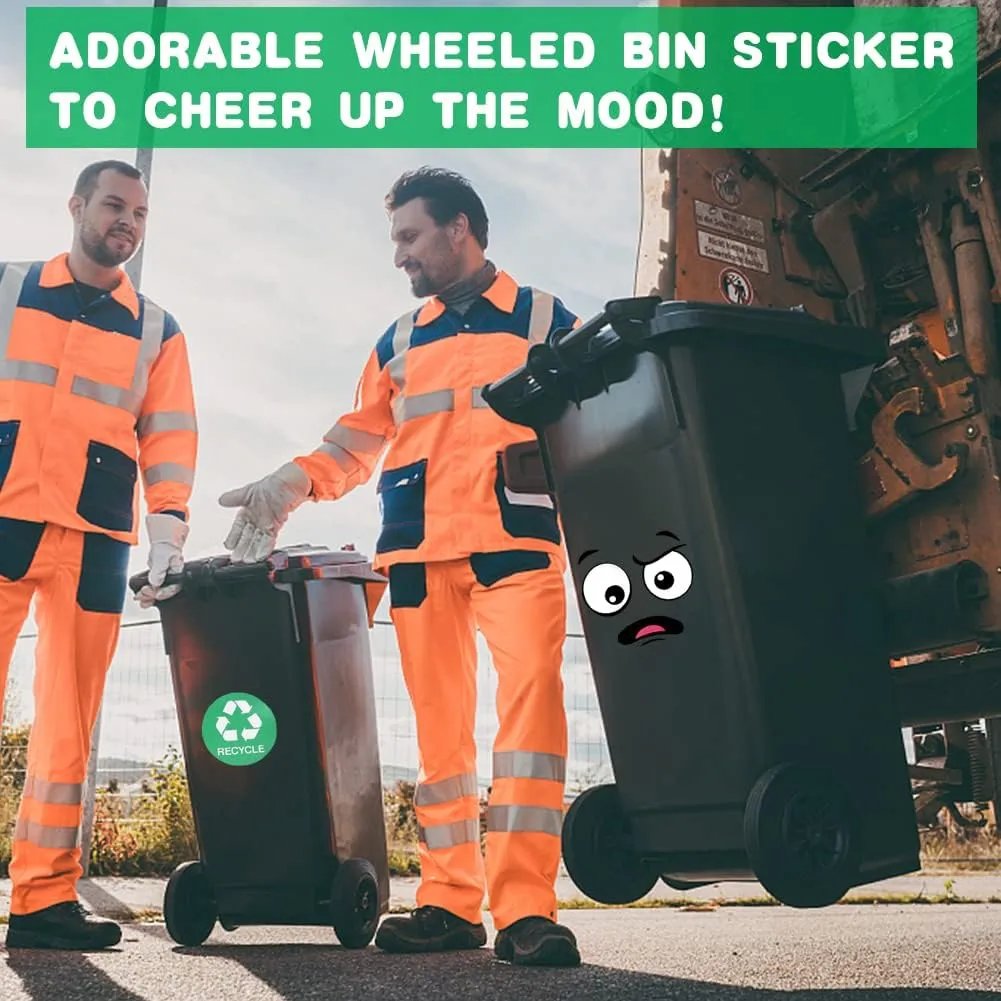 Creative face stickers for bins and surfaces