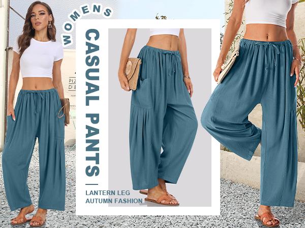 Product Introduction of TARSE Womens Linen Wide Leg Pants Casual Loose Beach Palazzo Harem Pants with Pockets 17 Product Introduction of TARSE Womens Linen Wide Leg Pants Casual Loose Beach Palazzo Harem Pants with Pockets 17