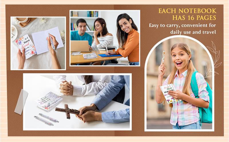 24Pcs Christian Gifts with 12 Motivational Quote Pens and 12 Bible Journal Christian Writing Pens Inspirational Ballpoint Pens Religious Notebooks with Bible Verse Bible Supplies, Gifts for Women Student Teacher, First Holy Communion Gift, Mother's Day 24Pcs Christian Gifts with 12 Motivational Quote Pens and 12 Bible Journal Christian Writing Pens Inspirational Ballpoint Pens Religious Notebooks with Bible Verse Bible Supplies, Gifts for Women Student Teacher, First Holy Communion Gift, Mother's Day