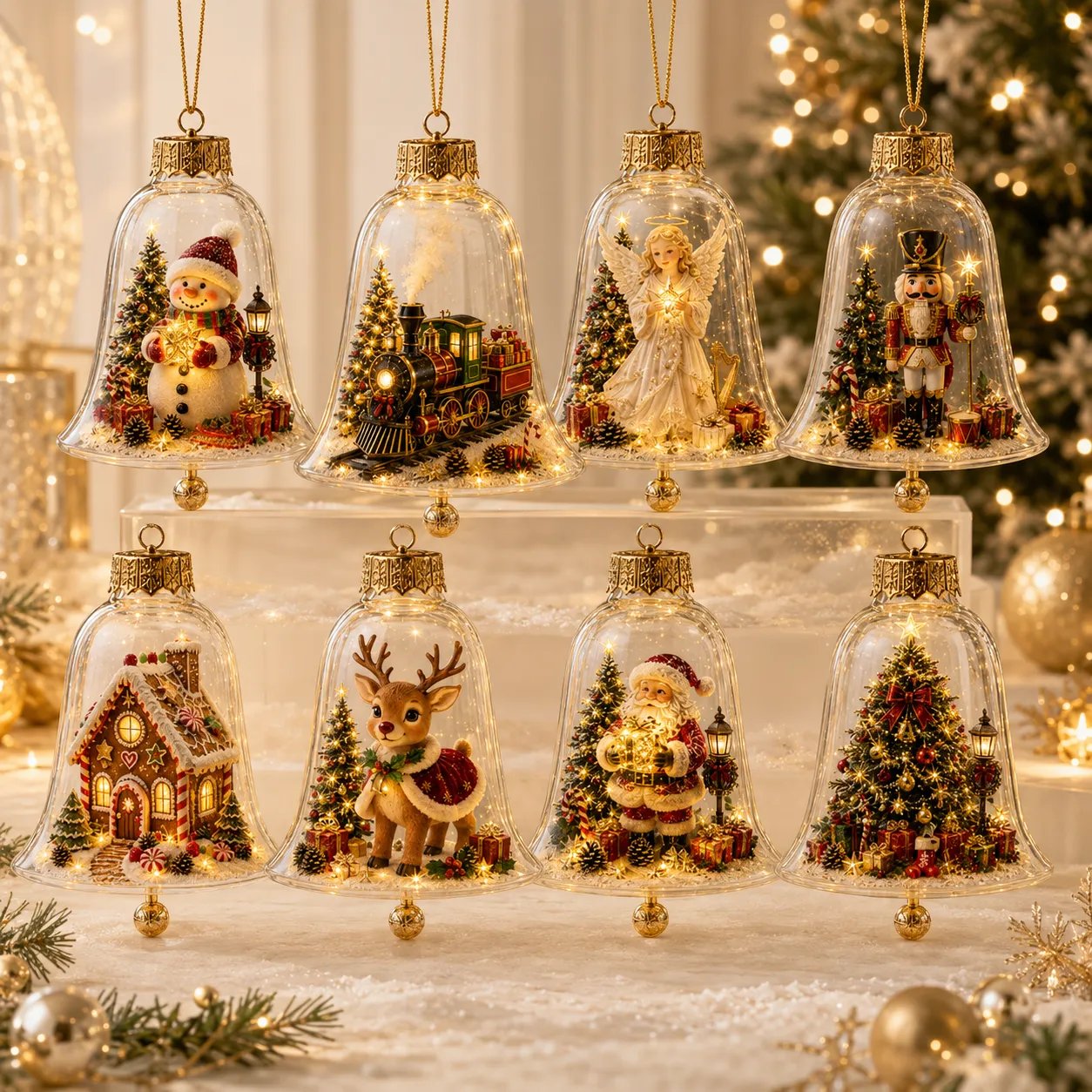 ✨🎄 Glowing Christmas Story Ornament – Light-Up Mini Holiday Scene